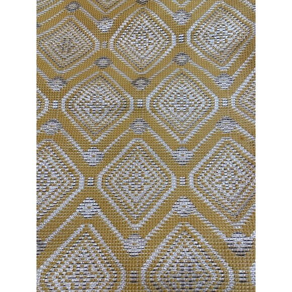 Amanda Chelsea Womens SZ 14 A-Line Skirt NWT Yellow Chevron Brocade Career Zips - Picture 9 of 11